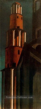 la tour Giorgio de Chirico surréalisme métaphysique Peinture à l'huile